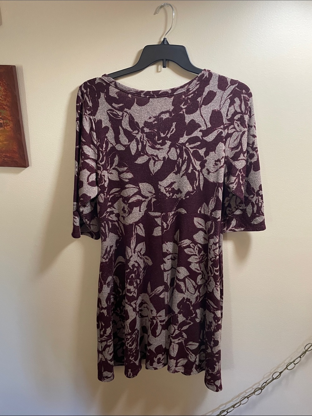 Gilli Floral Mini Dress in Purple & Gray Like New